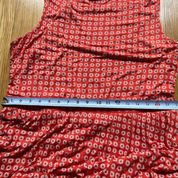 Maeve Anthropologie Size 1X Tangerine Orange Brianne Floral Cowl Neck Midi Dress - Picture 13 of 16